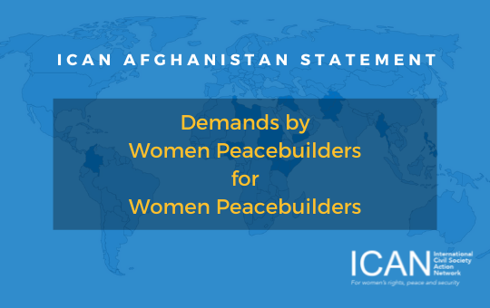 International Civil Society Action Network (ICAN) Statement on Afghanistan