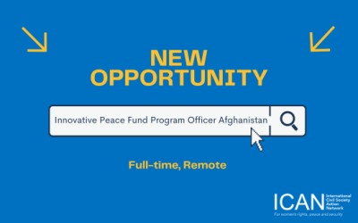 Innovative Peace Fund Program Officer – Afghanistan